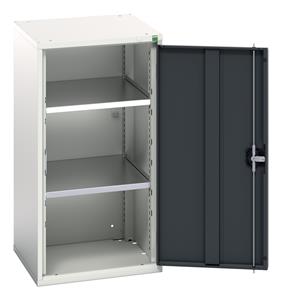 verso shelf cupboard with 2 shelves. WxDxH: 525x550x1000mm. RAL 7035/5010 or selected Bott Verso the Bott budget range, lighter duty lower spec cabinets cupboard